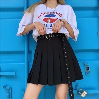 Visoko pasu a-line mini nabrano krilo faldas kpop harajuku plus velikost ženske poletne obleke korejskem slogu 2020 nova krila