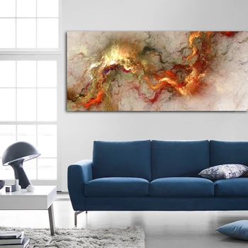 Wangart Kul Cloud Povzetek Oljna slika, Oranžna krajine Stenske Slike Za dnevno Sobo Platno Sodobne Umetnosti Plakat In Tiskanje