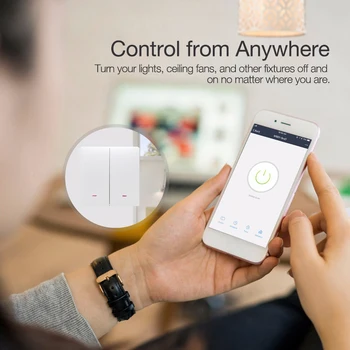 WiFi Smart Pritisni Gumb Preklopi Smart življenje Tuya App 100-240V AC Deluje z Alexa googlova Domača stran 100-240V