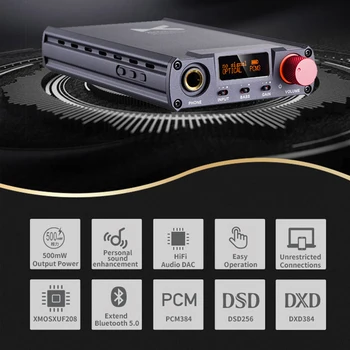 Xduoo XD05 Osnovne AK4490 DAC HD Digital Audio Bluetooth 5.0 Dekodiranje Slušalke Ojačevalnik DSD256 za PC Igre Movie 500mW Izhod