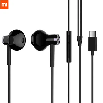 Xiaomi DC Hibridni ušesni-C 3,5 mm Vtič Pol V Uho USB Žično Nadzor MEMS Mikrofon BRE02JY Mi Dual Voznik Slušalke