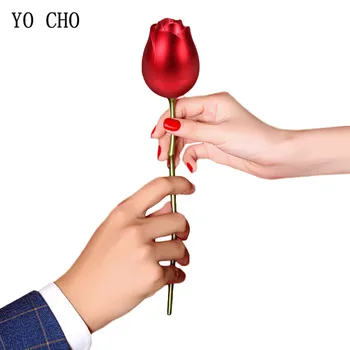 YO CHO Rdeča umetno cvet kovinski rose, kreativni rose darilo polje Valentinovo darilo umetno cvet ljubezni obletnico rdeče vrtnice