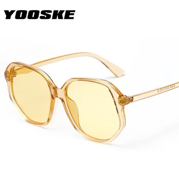 YOOSKE Prevelik Ženske sončna Očala 90. letih Luksuzne blagovne Znamke Oblikovalec Candy Barve sončna Očala Dame Retro Nezakonitih Okvir Očal