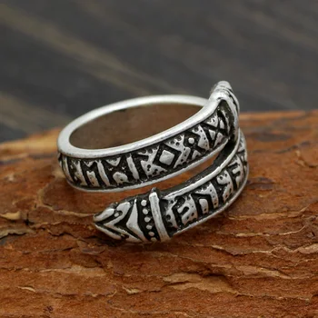 Youe je sijalo Moških Nastavljiv Norse Viking Keltski rune Zmaj Viking Rune Starejših Futhark Obroč