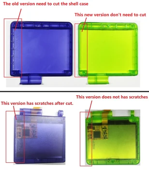 Za GBA SP LCD IPS Kompleti Ni treba rezati Najnovejši Jasno Pregledna stanovanje za Gameboy Advance GBA SP LCD Osvetlitev ozadja Zaslona Lupini