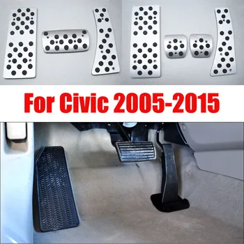 Za Honda Civic 2005-2020 LHD Aluminija Blazine Set Pedal za Plin Plin Zavora NA naslonu za stopala / MT Avto Dodatki, ki Potrebujejo vrtanja
