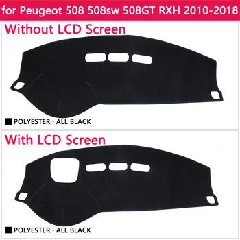 Za Peugeot 508 508sw 508GT RXH 2010~2018 Anti-Slip Mat nadzorna plošča Pokrov Pad Dežnik Dashmat Avto Dodatki 2012 2016 2017