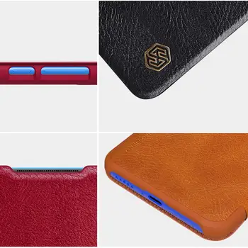 Za Xiaomi Mi 10 Mladih 5 G/10 Lite 5G Primeru zajema Nillkin QIN Serijo luksuznih usnjena torbica za varstvo pokrovček zbudi spanje funkcija
