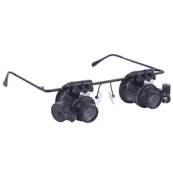 Zlatar Očala 20x Povečevalno Oči Povečevalna Očala Loupe Objektiv Watch Popravila LED Luč Oči Nošenja