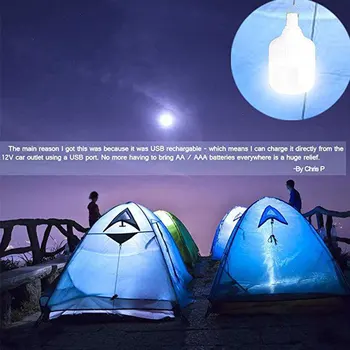 Zunanja Žarnica USB Polnilna LED Luči v Sili Prenosni Šotor Lučka Baterije Luč Camping BBQ luč za Teras/Verandi/Vrtu