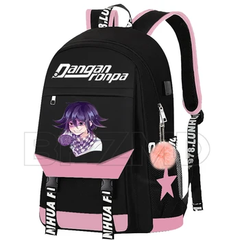 šola fant dekle anime Danganronpa Junko nahrbtnik USB polnjenje velikih zmogljivosti moški ženske potovanja nepremočljiva zaščite proti kraji Platno vrečke