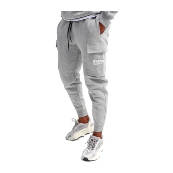 Šport Moških Bombaž hlače Več žepi priložnostne tovora sweatpants Moške blagovne Znamke Pismo Tiskanja joggers fitnes hlače Plus velikost 3XL