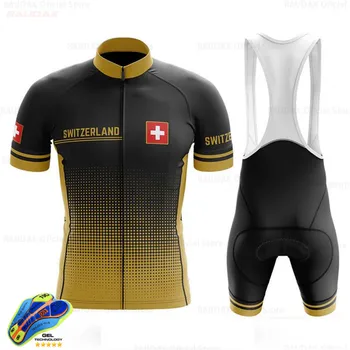Švica 2020 Moški Kolesarski Obrabe Koles Roupas Ropa Ciclismo Hombre MTB Poletje Cestno Kolo Nogavice Dihanje na Prostem Šport