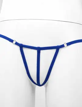 Ženska Erotična Mini Votlih Iz Dveh Kosov Bikini Perilo Nastavite Obleke Povodcem Vratu Modrc Top Odprite Mednožje G-String Spodnje Perilo, Spodnje Perilo