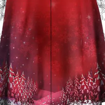 Ženske Božič Obleko Tiskanja Očesa Mozaik Dolg Rokav Stranka Swing Vintage Obleko Priložnostne Čipke Kostum, Obleke Vestidos Mujer