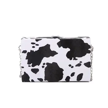 Ženske mini kvadratnih vrečko Krava vzorec torba za ženske do leta 2020 leopard Moda crossbody torba Ženske torbice dnevno nakupovalna torba
