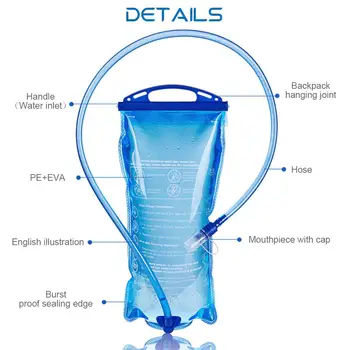1,5 L/2 L/3L Neprepustnih hydration pack za Shranjevanje vode vrečko vode mehurjev Reservior za nahrbtniki za Kolesarjenje, Pohodništvo, Kampiranje