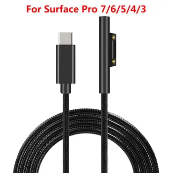 1,5 m, Usb Tip-C Napajalni Adapter za Polnilnik 15v 3A Pd Hitro Polnjenje Kabel Za Microsoft Surface Pro 3 4 5 6 7