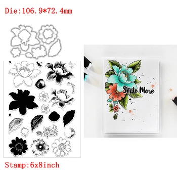 #1 Nove Modele Cvet Besede Balon Rezanje Kovin Matrice&Pregledno Jasno Znamk Za DIY Scrapbooking Album papir, Kartice, nove do leta 2020