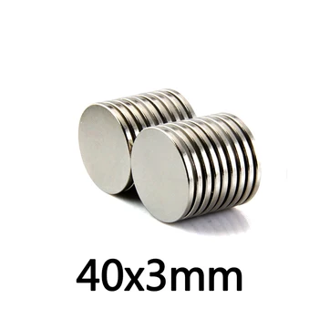 10/15/20Pcs 40x3 mm N35 Neodymium Magnetom 40mmx3mm DIY Stalno NdFeB Magneti 41x3mm Okrogla Magnet 40*3 mm Močno Super