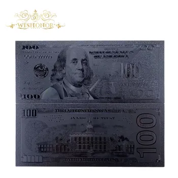 10Pcs/veliko Ameriško Črno Zlato Bankovec za 100 Dolarjev USD Zlato Folijo Bankovcev Ponarejeni Denar Za Zbiranje Daril