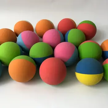 12pcs/lot 6 cm Trajne Bi-color Squash Squash Nizki Hitrosti Gume Votlih Žogo Usposabljanje za Konkurenco Visoko Elastičnost Naključno Barvo