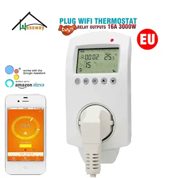 16A programabilni WIFI termostat vtič v vtičnico EU za električna talna ogrevanja