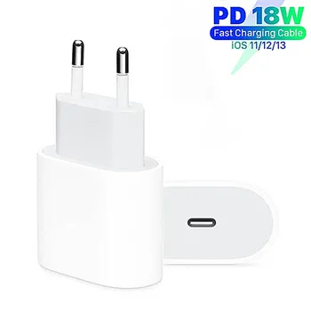 18W PD USB Tip C Adapter za Polnilnik Za iPhone mini 12 11 Pro Xr X Xs Max 5G Hitro Polnjenje EU NAS Priključite Polnilec za Apple