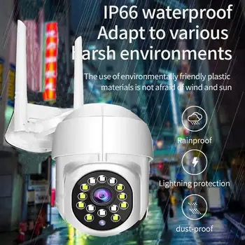 1PC WIFI IP Kamera Brezžična 1080P IP66 MicroSD Night Vision 10m CCTV HD PTZ Smart Home Security Zunanji IR Internetnega omrežja Cam
