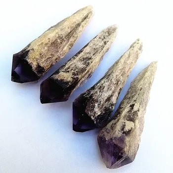 1Pcs Naravnih ametist originalni kamen okraski žezlo ametist hrbtenico kristalno rude volne osebkov zdravilne energije kamna