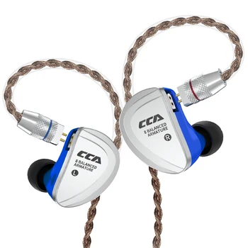 2018 CCA C16 8BA pogonskih Enot V Uho Slušalke 8 Uravnotežen Armature HIFI Spremljanje Slušalke Slušalke S Snemljivo Držalo CCA C10