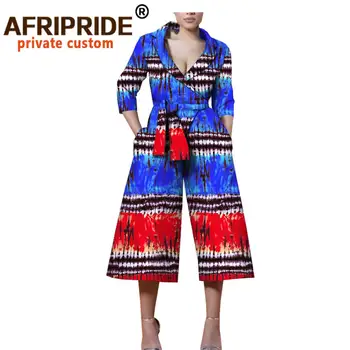 2020 afriška oblačila za ženske kratkimi rokavi jumpsuit priložnostne jumpsuits romper ankara oblačila obleka, cvetlični moda A1829007