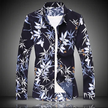 2020 Jesen Pomlad Oblačila Kitajski Rokavi Moški Dolge Rokave Bluzo Velika Velikost 6XL 7XL Tiskanja Plaži Casual, Za Človeka