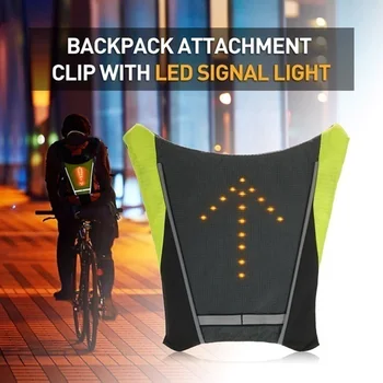 2020 LED Brezžični kolesarski brezrokavnik 20L MTB kolo torba Varnost LED Vključite Opozorilne Luči Telovnik Izposoja Reflektivni Opozorilo Majice z remo