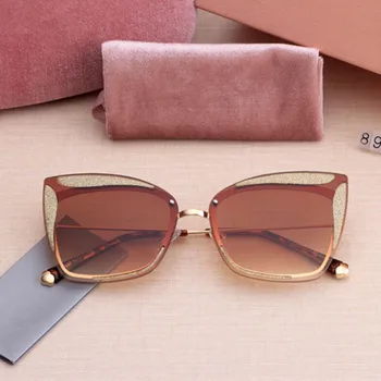 2020 luksuzni sončna očala ženske sončna očala barvne leče vintage sončna očala blagovne znamke, Modni oblikovalec Mi Mačka Oči, sončna očala ženske