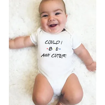 2020 Nove Priložnostne Newborn Baby Fantje Dekleta Kratek Rokav Pismo Tiskanja Bi Lahko Katera Koli Sjekač Romper Otroška Oblačila Bele Playsuit Onesie