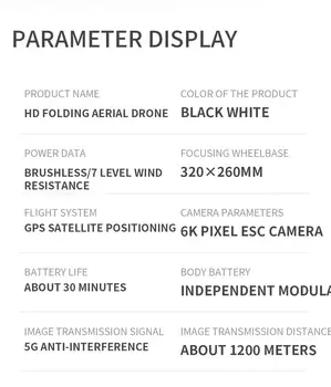 2020 NOVO M9968 Brnenje 5G WIFI, GPS, 6K HD Mini Kamera Poklicno 1200 METROV Razdalje FPV Brnenje prinaša dobička Dron VS EX5 SG108 E520S