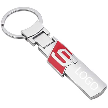 2020 Two-sided (obojestransko Za Audis Sline Moto Vozila, Kovinski Ključ Sponko Pasu Visi ključe Obesek za Avto Logotip Keychain