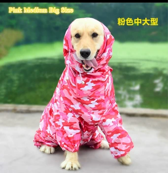 2020 Velikih Pet Pes Nepremočljiv Dežni Plašč Dež Obleke Jumpsuit Velike Srednje Majhne Pse Zlati Prinašalec Hišne Ljubljenčke Na Prostem Oblačila Plašč