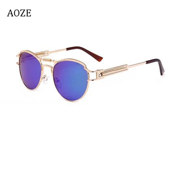 2020AOZE kovinski steampunk moški ženske sončna očala modne blagovne znamke oblikovalec retro okvir vintage sončna očala visoke kakovosti UV400