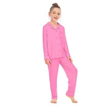 2021 Pomlad Jesen Otroci Pižame Fant Dekle Modal Sleepwear Otrok Salon Nastavite Malčka Najstnikov Oblačila Sklop