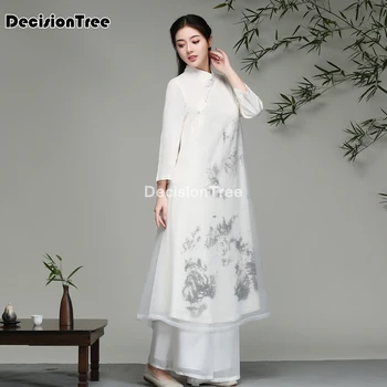 2021 qipao dolgo cheongsams tradicionalno kitajsko obleko cvetje vintage obleko orientalski oblačilih, tiskanje kitajski obleko cheongsam qipao