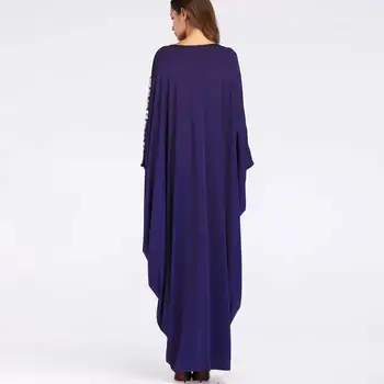 2021 Ženske Abaya Moda Sequined Batwing Rokav Maxi Obleko Etnične Thobe Elegancija obleke mozaik haljo VKDR1439
