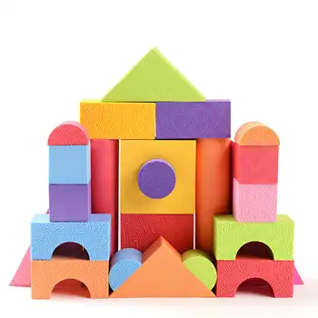 25Pcs Vroče Prodajo EVA varnost Otrok Stavbe Brick Block Pene Gradnje Mehke Igrače Otrok Otroci Inteligence Izvajanje Sestavljeni