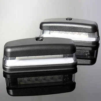 2Pcs LED Tablice Luči Zadaj Število Ploščo Lučka za Tovornjak Priklopnika Lučka 10-30V E11 Prikolic VAN Nepremočljiva