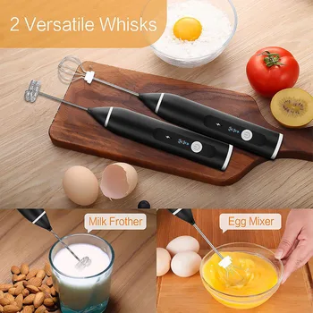 3-stopenjski Električni Hrane Stroji za Polnjenje Mleka Shaker Maker Frother Foamer USB Polnjenje Jajce Mućkalica Za Kuhinjo Kuhanje Orodje
