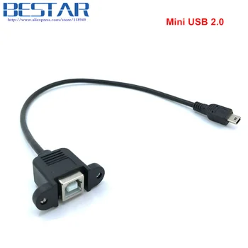 30 cm 50 cm Mini 5pin Mini USB 2.0 & Micro-USB 5pin Micro USB 2.0 Moški na USB 2.0 Tip B Female Connector Panel Mount Luknja
