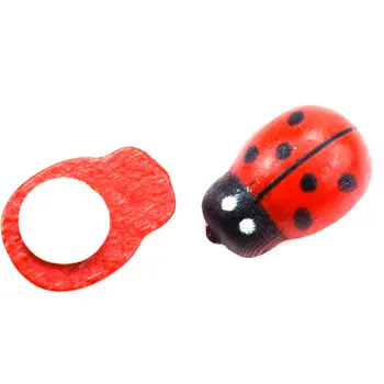 300PCS Rdeče Ladybug Risanka Lesa Gumbi za Šivanje Scrapbooking Oblačila, Pokrivala za Ročno Obrt Dom Dekor Oprema DIY