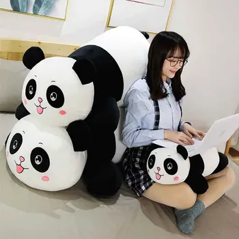 35/55/80/100/120cm Mehko plišastih igrač spalna panda blazine Ekstra velika polnjene panda lutke Luksuzni polnjenje Velika lutka darilo za otroke