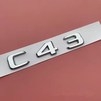 3D Chrome Črke Trunk Značko Emblem Avto nalepke za Mercedes Benz AMG C63s E63s C43 C63 E43 E53 S63L S65L S CDI 4MATIC V8 V12